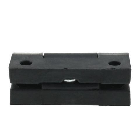 Side view of a black nylon plastic butt hinge from Four Pack Must Have Adjustable Torque Hinges Black For Doors Cabinets Wood Boxes Nylon Plastic Butt Hinge With Adjustable Angle Stop Durable Hardware For Furniture Projects And Electric Cabinets Enclosures showing its compact design.
