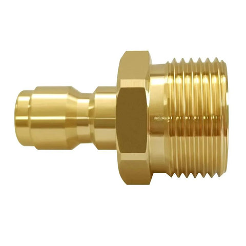 M22 14mm Male to Quarter Inch Quick Disconnect Pressure Washer Coupler Fitting for High Pressure Gun and Hose Up to 4500 PSI Universal Connector