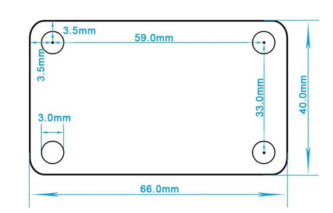 Technical dimensions of DC 12V Programmable Time Delay Relay Module With On Delay And Off Delay From 0.1 Seconds To 270 Hours