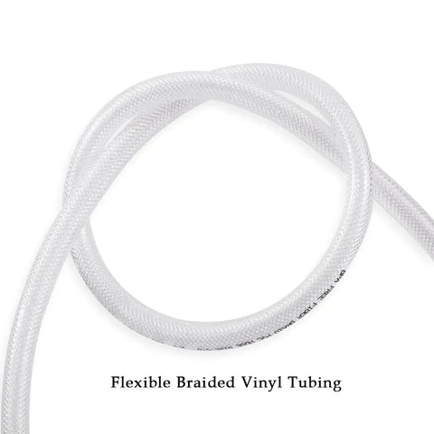 Clear Braided PVC Tubing One Half Inch Inner Diameter Fifty Feet Long Flexible High Pressure Reinforced Vinyl Hose looped view