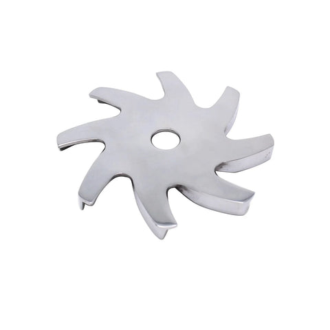 Beefed Up Polished Billet Aluminum Single Groove Alternator Fan And Pulley Kit for Small Block Chevy 1957 to 1985