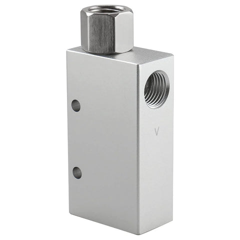 Baomain CV-15HS vacuum ejector pneumatic fitting, 1/4 in PT female thread, aluminum block