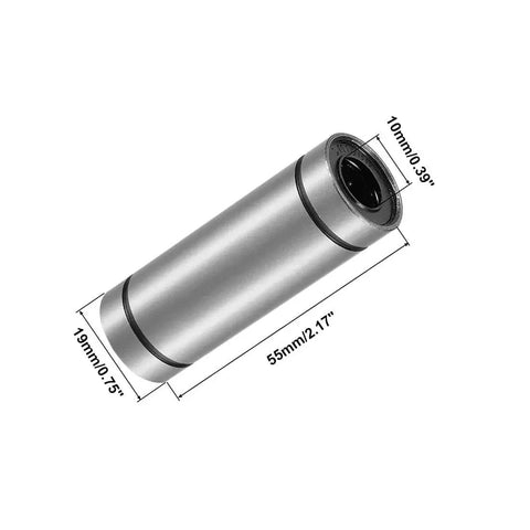 Longer Pro Grade Linear Bearings With 10mm Bore For CNC Machines And 3D Printers Double Sealed On Both Sides For Smooth Motion LM10LUU Close Up