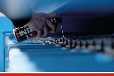 Applying Dry Film Lubricant Lube TF For Industrial Machinery And Moving Parts Long Lasting Non Staining Wear Reduction