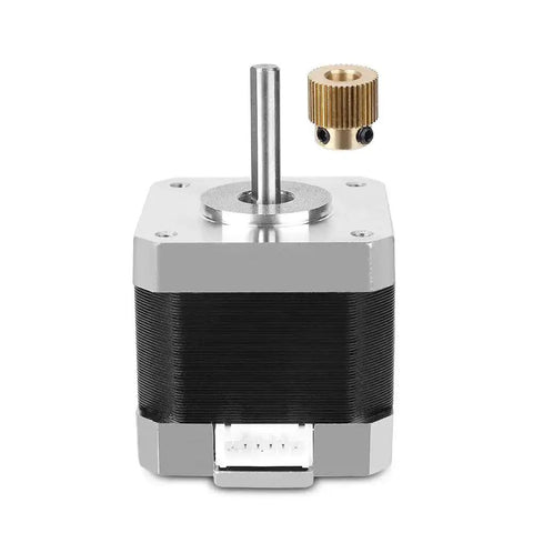 Dope 42-40 Stepper Motor With Extruder Gear For 3D Printers, 2 Phase, 1A Current, 1.8 Degree Step, 0.4 Nm Holding Torque