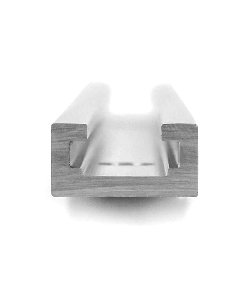 Front view of 12 Inch Aluminum T Track Two Pack With Predrilled Holes And Screws For DIY Woodworking, Universal Double Cut Profile
