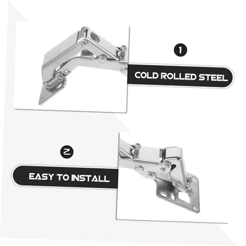 Heavy Duty Concealed Door Hinge Set For Fire Doors And Hidden Cabinets 2 Pack, Undetectable Door Hardware with cold rolled steel
