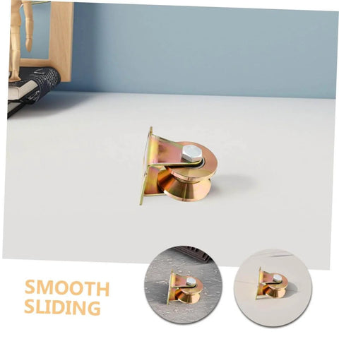 Heavy Duty Sliding Door Pulley Rollers With Track Wheel System for quiet smooth operation, single unit on table