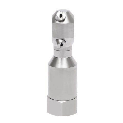 360° rotating spray nozzle, 304 stainless steel, 1/2 in connection for barrel and tank cleaning
