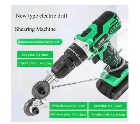 Electric Drill Sheet Metal Cutter Attachment for Clean Cuts on Thin Metal Plates