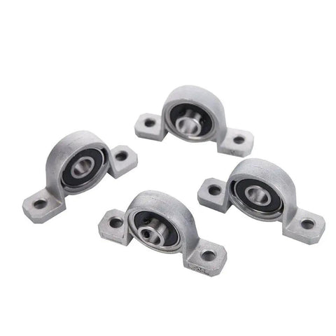 Four Piece 8 Mm Bore Ball Mounted Pillow Block Insert Bearings Set In Zinc Alloy For Machinery And Diy Projects Pro Grade