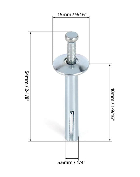 Quarter Inch By One And One Half Inch Hammer Drive Nails In Anchor, 100 Per Box, for solid concrete walls and brick substrates