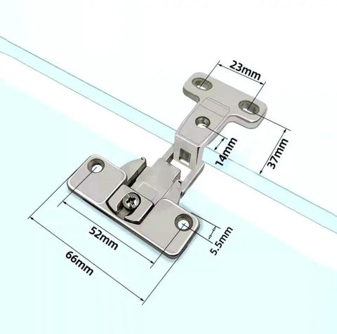 Four Piece 270 Degree Folding Flat Hinge Set For Full Coverage Kitchen Cabinets And Wardrobes, Heavy Duty Zinc Alloy Construction