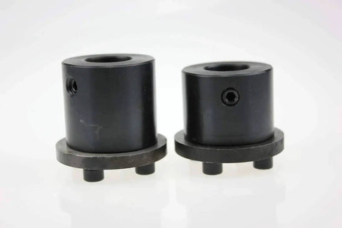 Bead Roller Die Set for Shearing, 22mm Shaft Compatible, CR12 Steel Dies at 50 HRC Hardness, side view of two black dies