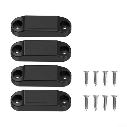 RV Baggage Door Holder Latch Keep Doors Open 4 Pack, black plastic and metal, with screws for RVs, campers, and trailers