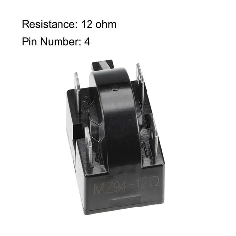 Refrigerator Start Relay Kit 12 Ohm 4 Pin With Compressor Thermal Overload Protector 1/2 HP 375W easy install component