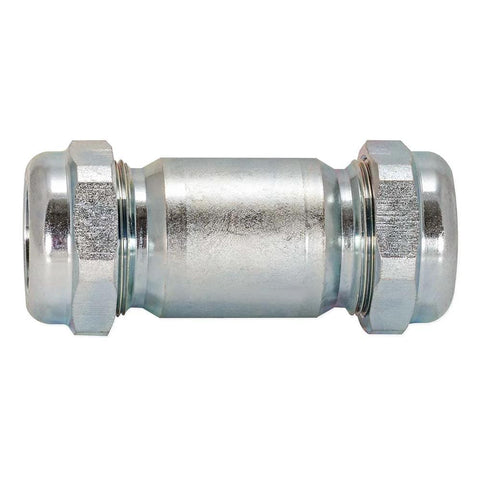 Eastman compression coupling, 3/4 in IPS, galvanized steel, 4-1/8 in long with compression nuts