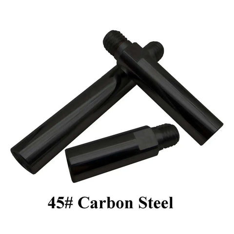 Three-piece 5/8-11 Angle Grinder Extension Shaft Set made from 45# carbon steel with electrophoretic coating shown on white background.