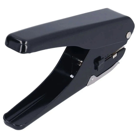 Handheld Single Hole Punch For Up To 10 Sheets, Heavy Duty Metal Punching Tool with Paper Stopper, Ideal For Biz Cards and Plastics