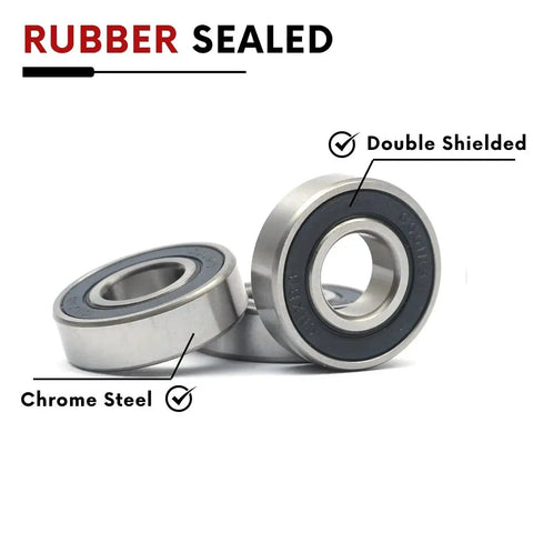 10 Pcs 6001 2RS Deep Groove Ball Bearings 12x28x8mm Double Rubber Sealed Pre Lubricated Workhorse Bearings For Precision Machines Robotics CNC