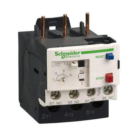 LRD10 TeSys D Class 10 overload relay for single-phase systems, IEC contactor compatible, with panel-ready screw clamp terminals