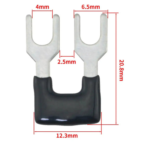 12 Pack Jumper Terminal Block TB 1502 Short Circuit Side Plug-In Connectors Black Red 0.35 Inch Pitch with dimensions