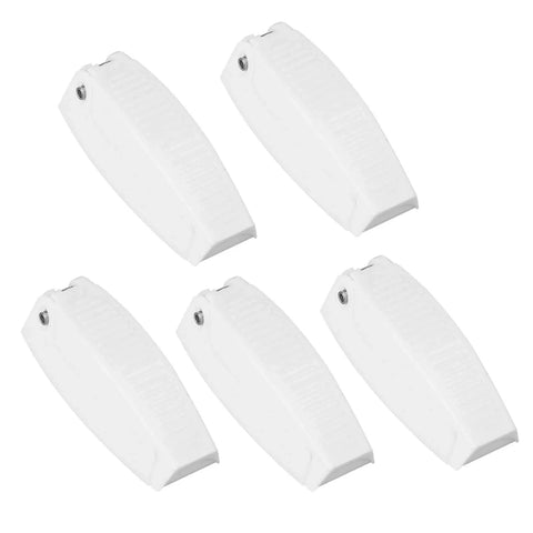 5 Pack Baggage Door Catch For RVs White ABS Door Holder for Cargo Compartments and Doors Spring Loaded Hinge