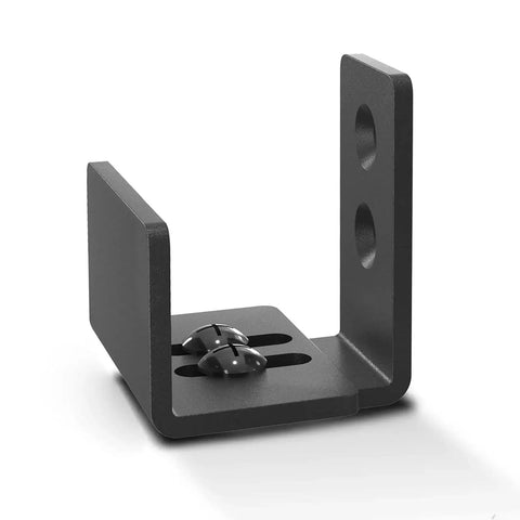 Matte Black Floor Guide Wall Mount for Sliding Barn Door Hardware Set of 2, adjustable for door thickness from 1 inch to 1-3/8 inches