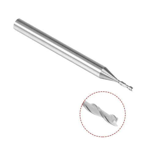 Five Pack One Eighth Inch Shank Carbide End Mills 1.0mm By 6mm Cutting Diameter Two Flute CNC Router Bits For Acrylic PVC Wood MDF Nylon Resin Durable Milling Tools For Precise Finishes By uxcell