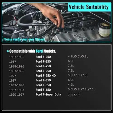 Compatibility chart for Vacuum Power Brake Booster 54-74400 For Ford F250 F350 Trucks 1987 1997 Without Master Cylinder