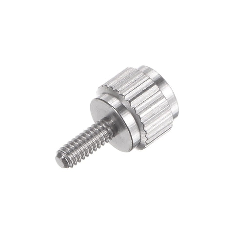 Close-up of a Ten Pack Vernier Caliper Locking Screw M2x5mm with round flat head and knurled thumb knob bolt in stainless steel.