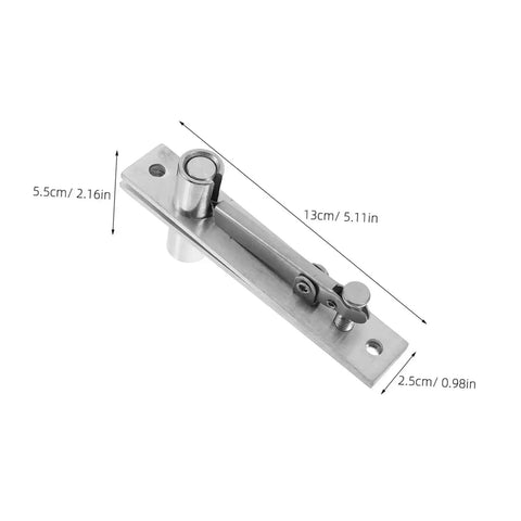 Stainless steel Hidden Pivot Hinge 1Set Heavy Duty Door Hardware With 180 Degree Rotatable Design dimensions labeled