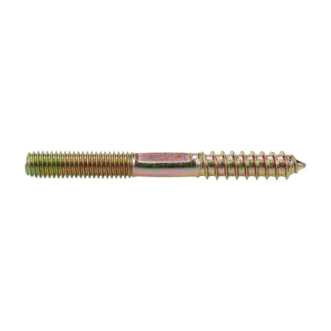 M8x80mm Double End Threaded Self Tapping Wood Screw Bolt Stud Hanger Bolt Pack Of 10 Iron Bronze Tone Heavy Duty Timber Fasteners