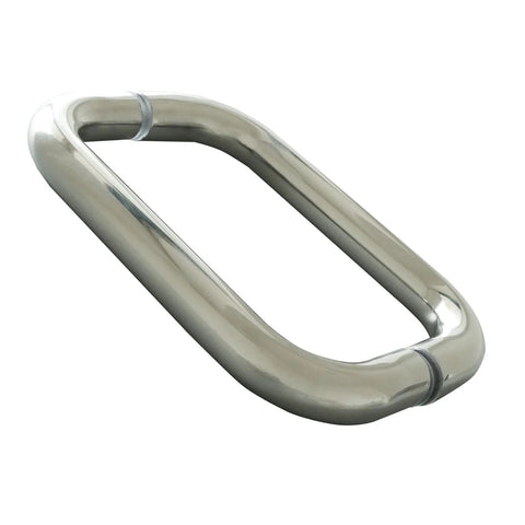 6 Inch Back To Back Shower Door Handle for Glass Doors One Quarter Inch to One Half Inch Thick, Stainless Steel 304 Chrome Finish