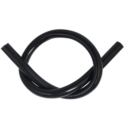 Silicone heater hose, 1/4 in ID x 5 ft (6 mm), black reinforced automotive coolant and vacuum line