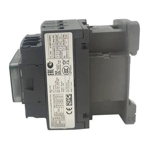 Side view of Non-Reversing Three-Pole 120V AC Magnetic Contactor With 12 Amp Coil And 1 NO 1 NC Auxiliary Contact