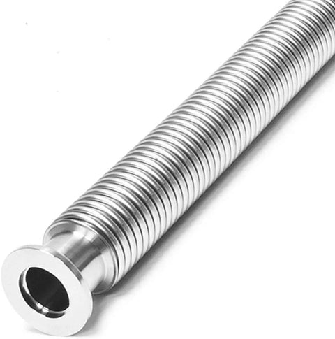 AVCRAY flexible KF-16 stainless steel bellows hose, 800 mm NW-16 ISO-KF flange, 304 stainless