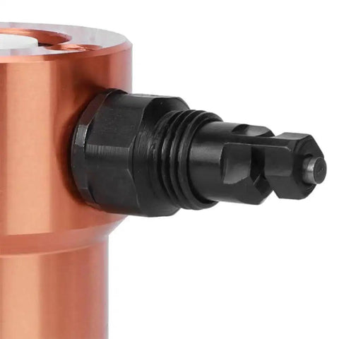 Close-up of Dual Head Sheet Nibbler Power Drill Attachment showing black cutting head for straight and curve cutting on metal sheets.