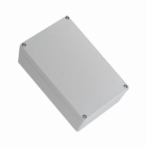 IP66 Waterproof Cast Aluminum Junction Box for Outdoor Electronics Projects, explosion-proof, 220x140x80mm, front view.