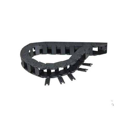 Open Type Cable Drag Chain 1 Meter Black Plastic Internal 10x11mm External 15x18mm coiled for 3D Printers and CNC Machines