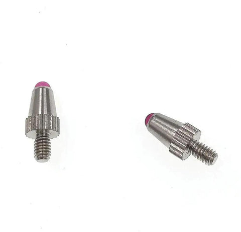 Two Ruby Ball Tips For Dial Indicators And Linear Gages With M2.5 Thread, The Pro Grade Ruby Surface For Delicate And Silicon Carbide Surfaces