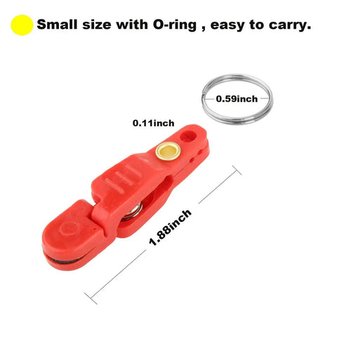 Heavy Tension Downrigger Release Clips For Offshore Fishing Planer Boards Weights And Kites 10 Pack By YUNNLEZT, red clip with O-ring
