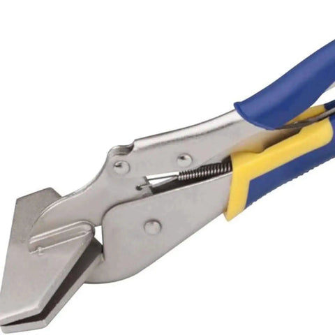 Sheet Metal Hand Seamer For Flattening And Seaming Durable Steel Multiuse Duckbill Clamp With Comfortable Grip shown at angle