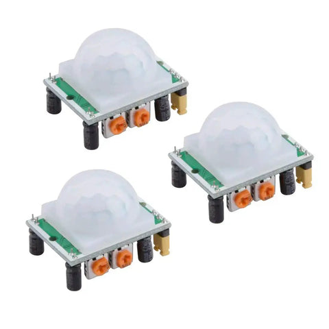 3 Pack HC SR501 PIR Motion Sensor Module For Arduino And Raspberry Pi Plug And Play With Adjustable Delay 0.05 To 200 Seconds