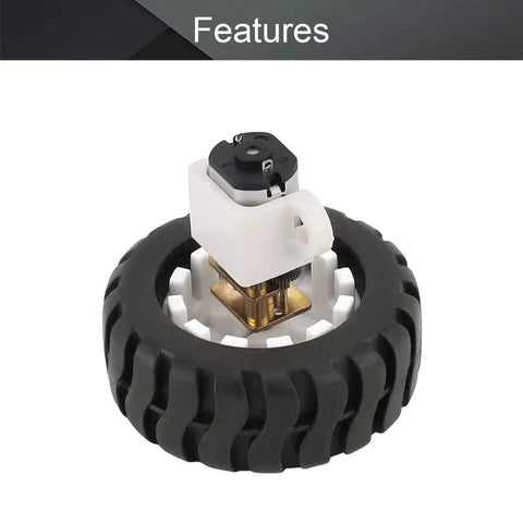 12V DC Mini Gear Motor N20 with D Shaft, fixed frame, nut, and plastic wheel for DIY toys and science projects, high torque micro gearbox.