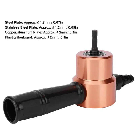 Double Head Metal Nibbler Drill Attachment For Sheet Metal Dual Head Nibbler Tool For Auto Body Repair HVAC Ducts And Fabrication