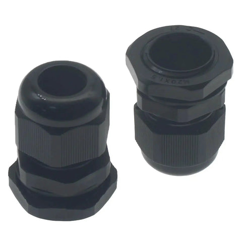 10 Pack Black M20x1.5 Waterproof Cable Glands For 6-12mm Cables With Adjustable Joints, Compression Cable Connectors