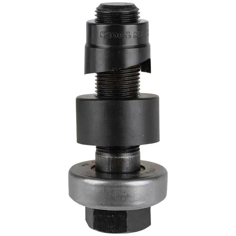 Optimized Knockout Punch Set For Ten Gauge Mild Steel With Three Quarters Inch Die Makes Wrenching A Breeze, includes draw stud