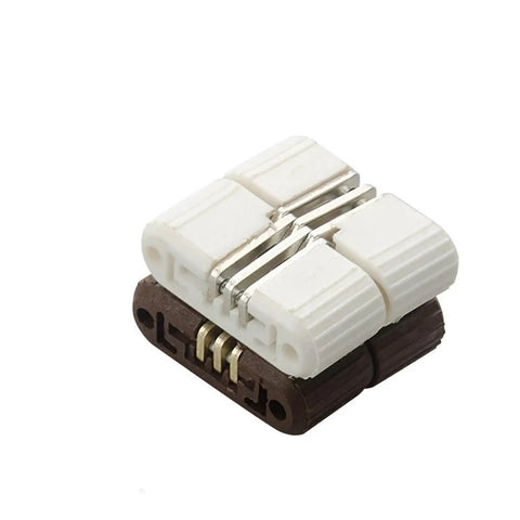 0 To 180 Degree Cross Hinge Plastic Folding Barrel Invisible Hinge 6 Pieces Brown for Cabinets Boxes and Small Furniture Projects