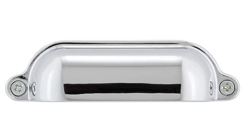 Montrose Collection Chrome Traditional Cabinet And Drawer Pull Handle Center To Center 90 mm for kitchen and bathroom, front view